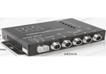 Compact black video converter with four connectors